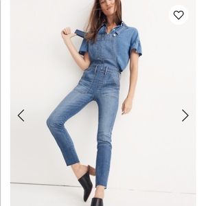 Madewell Skinny Overalls In Kemp Wash
